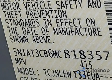 2021 Nissan Rogue Sl from USA, damaged, VIN 5N1AT3CB6MC818357